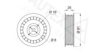 VW 044145278A Tensioner Pulley, v-ribbed belt